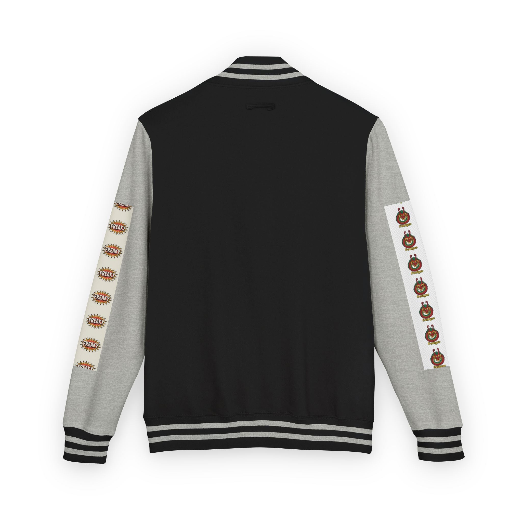Retro Letterman Jacket with Cheerful Graphics