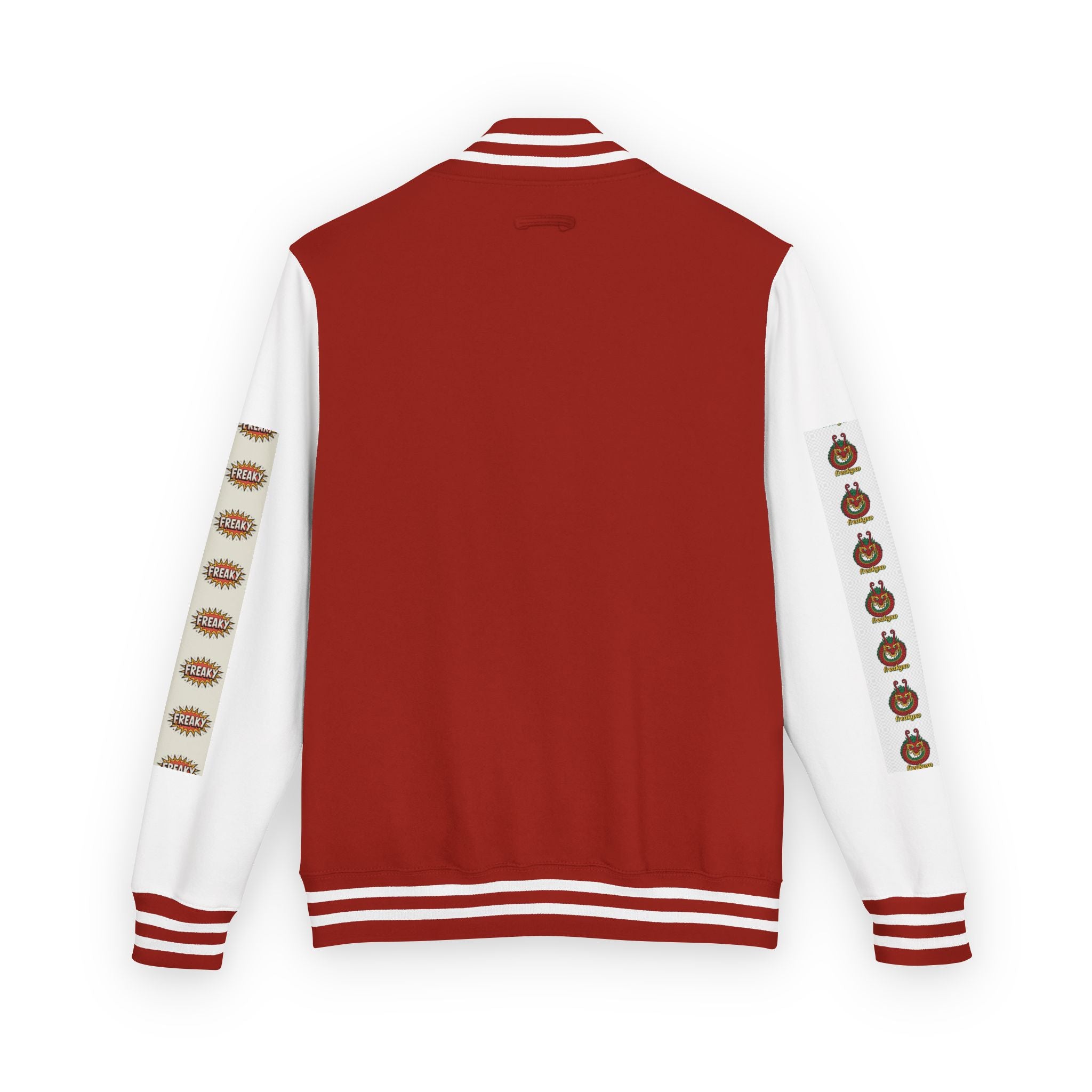 Retro Letterman Jacket with Cheerful Graphics
