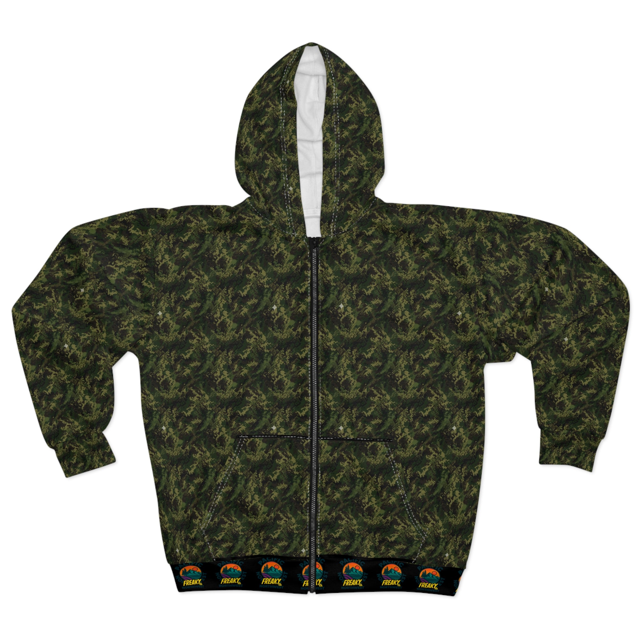 Camo Unisex Zip Hoodie - Cozy All-Occasion Wear