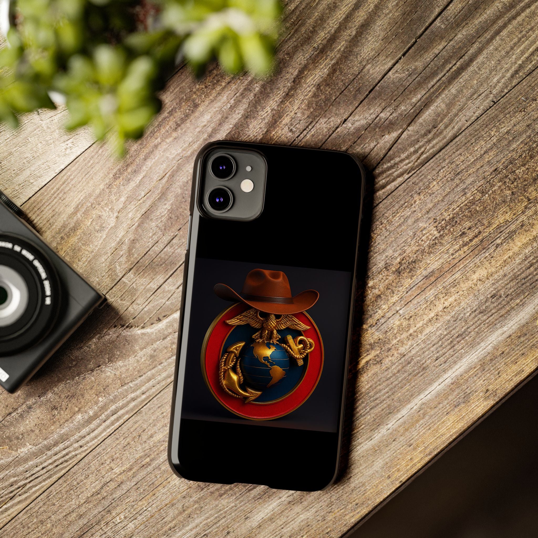 Slim Phone Case with Marine Corps Eagle Globe and Anchor Design