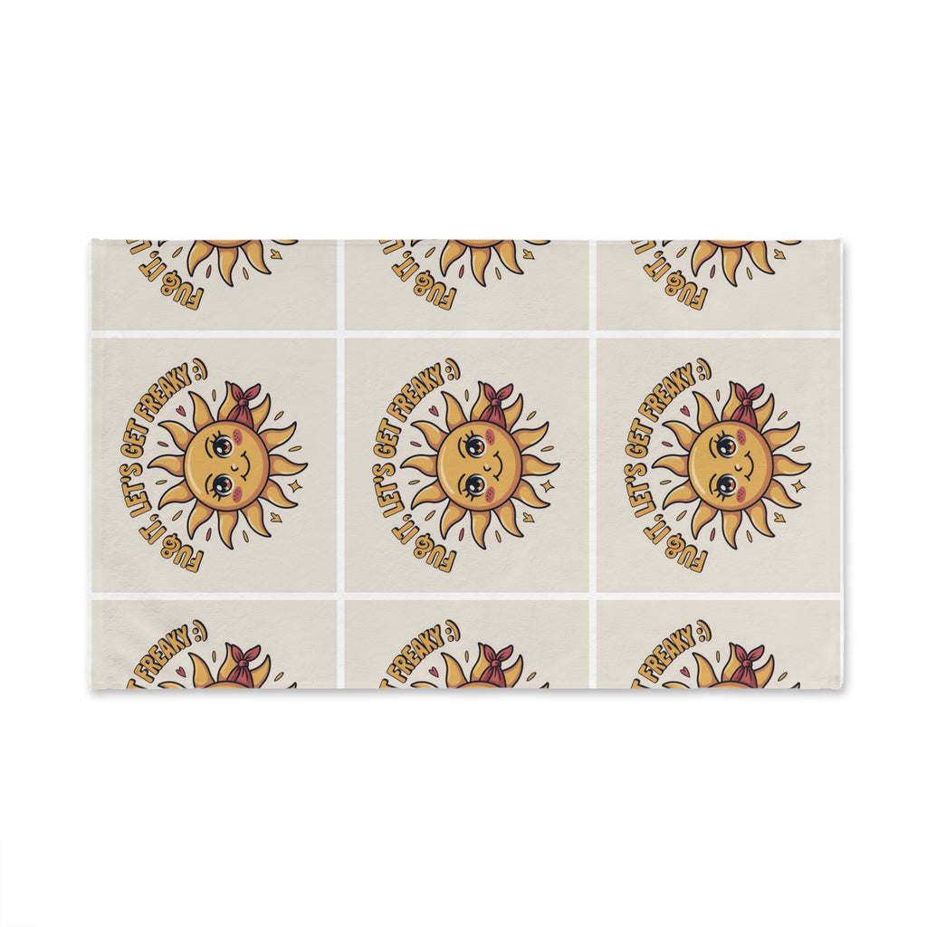 Sunny Vibes Hand Towel - "Let's Get Cozy" Design
