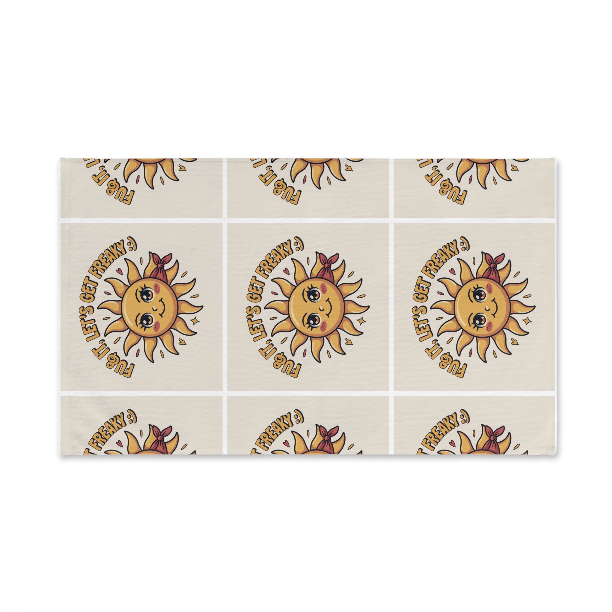 Sunny Vibes Hand Towel - "Let's Get Cozy" Design