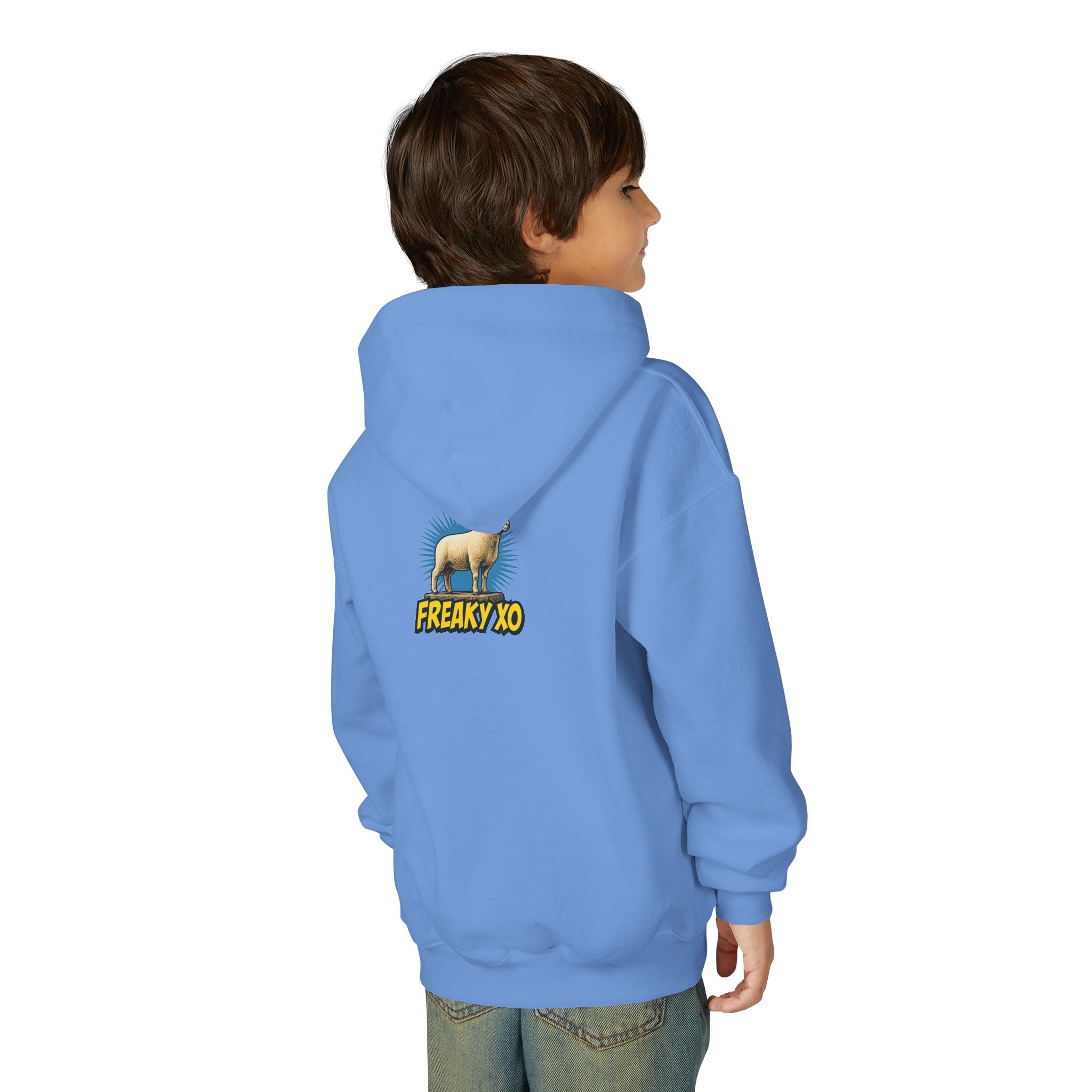 Kids Robot Disco Hoodie — 'Freaky Ko' Back Logo Youth Sweatshirt