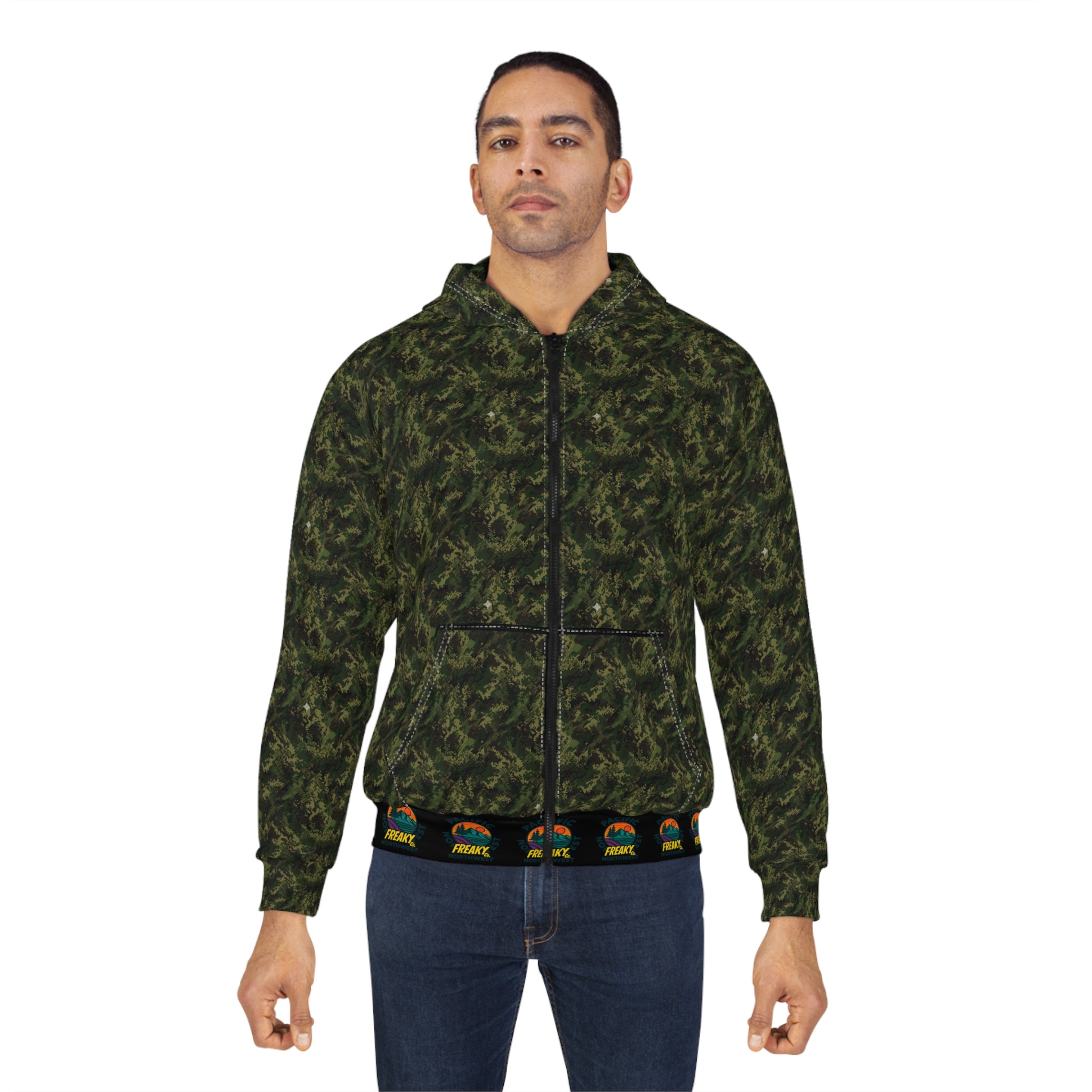 Camo Unisex Zip Hoodie - Cozy All-Occasion Wear