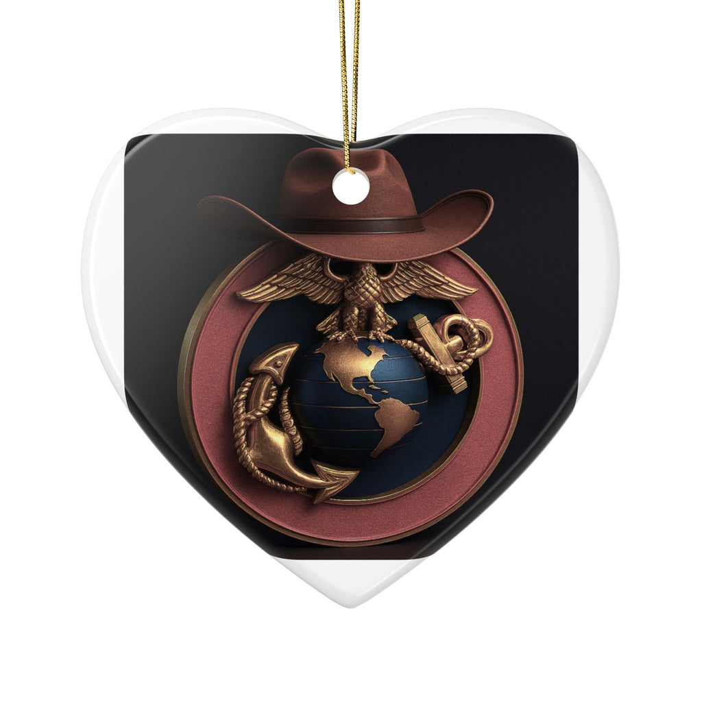 Military-Themed Ceramic Ornaments - Unique Dual-Sided Holiday Decor