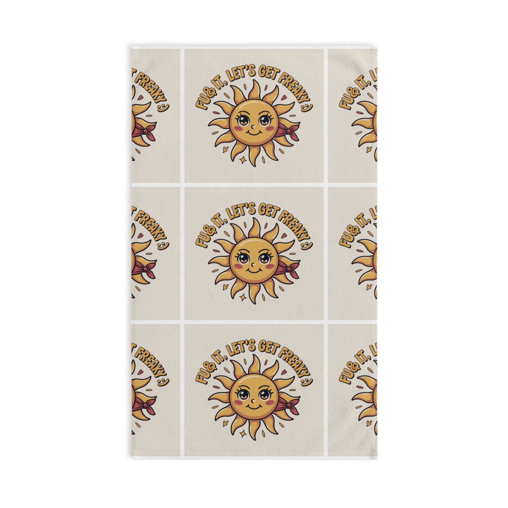 Sunny Vibes Hand Towel - "Let's Get Cozy" Design