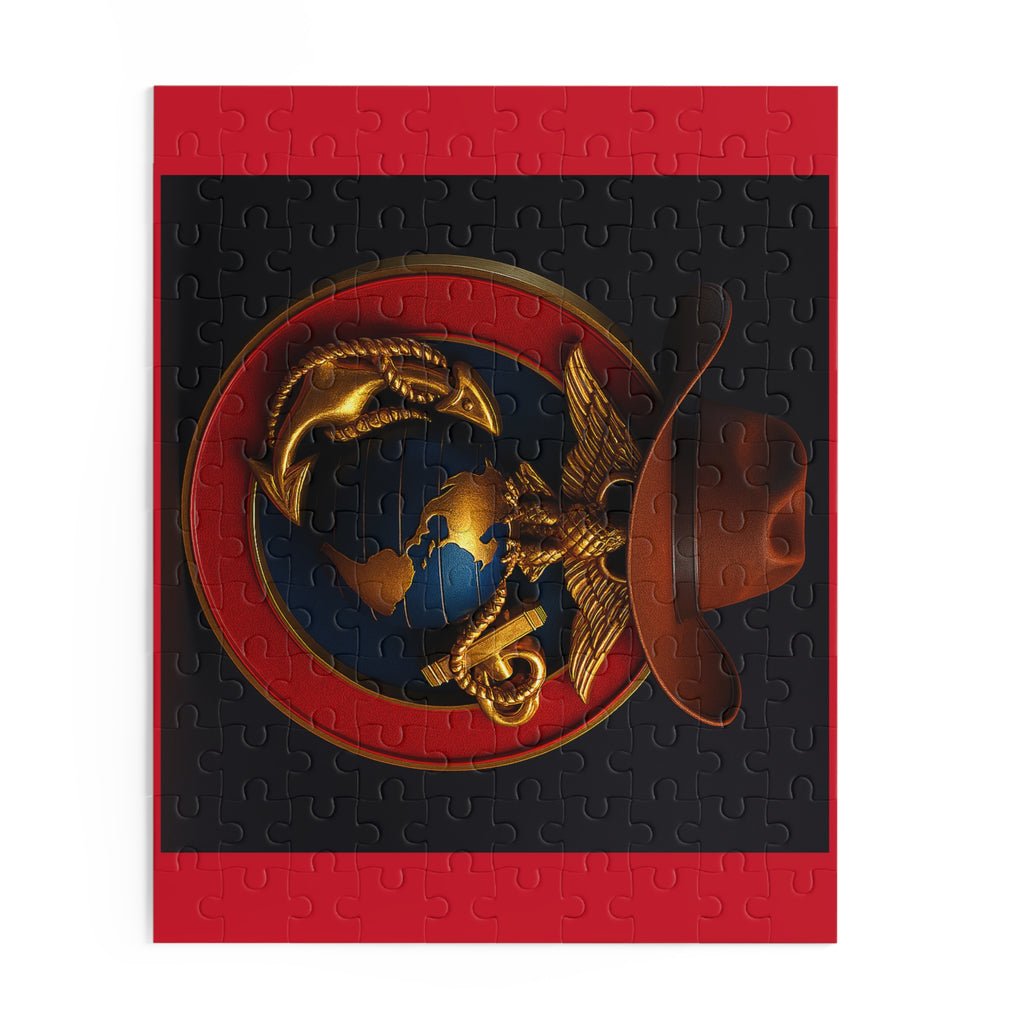 Marine Corps Emblem Puzzle (120, 252, 500-Piece) - Perfect Gift for Veterans and Enthusiasts