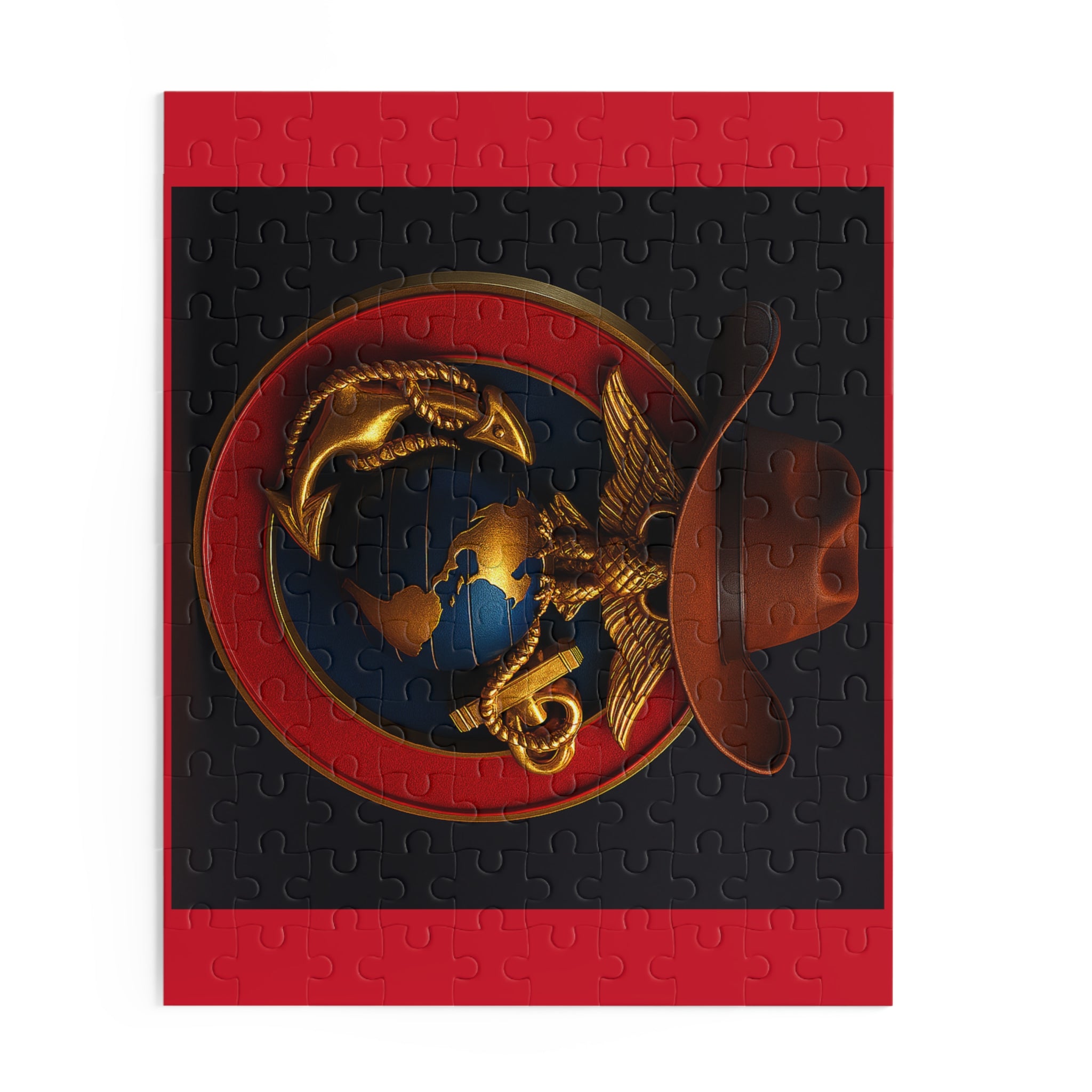 Marine Corps Emblem Puzzle (120, 252, 500-Piece) - Perfect Gift for Veterans and Enthusiasts