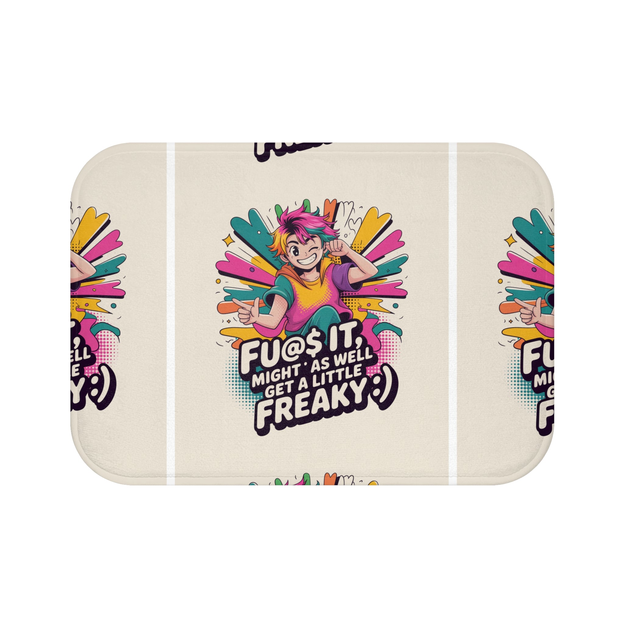 Funky Bathroom Bath Mat - "F@*s It, Might As Well Get a Little Freaky :)"