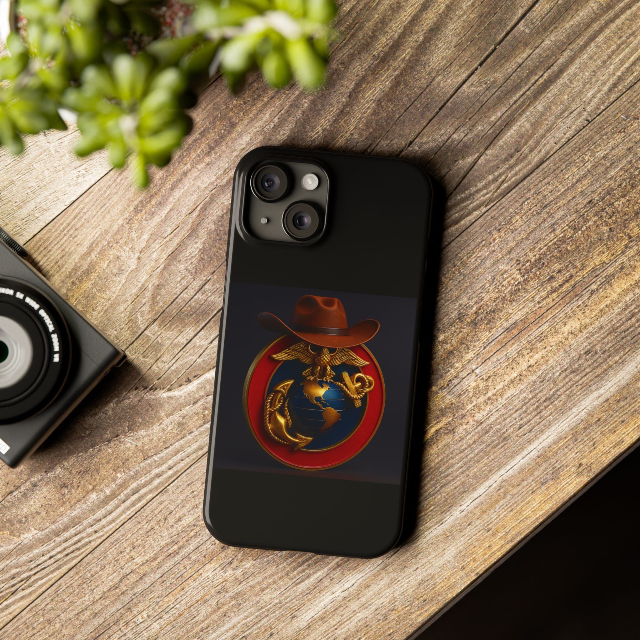 Slim Phone Case with Marine Corps Eagle Globe and Anchor Design