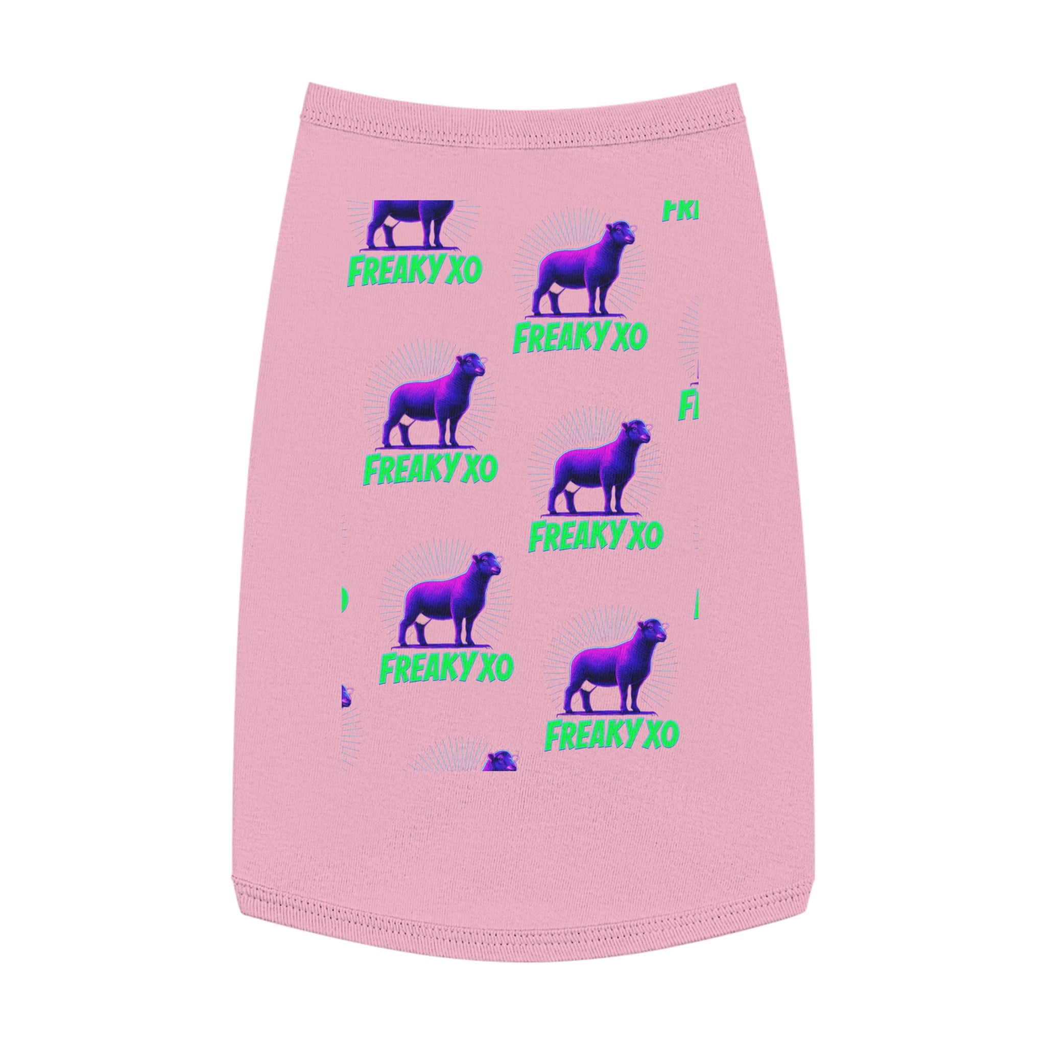 Freaky XO Pet Tank Top - Vibrant Neon Design for Stylish Pets