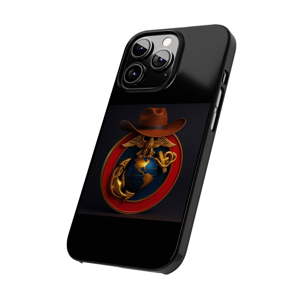 Slim Phone Case with Marine Corps Eagle Globe and Anchor Design
