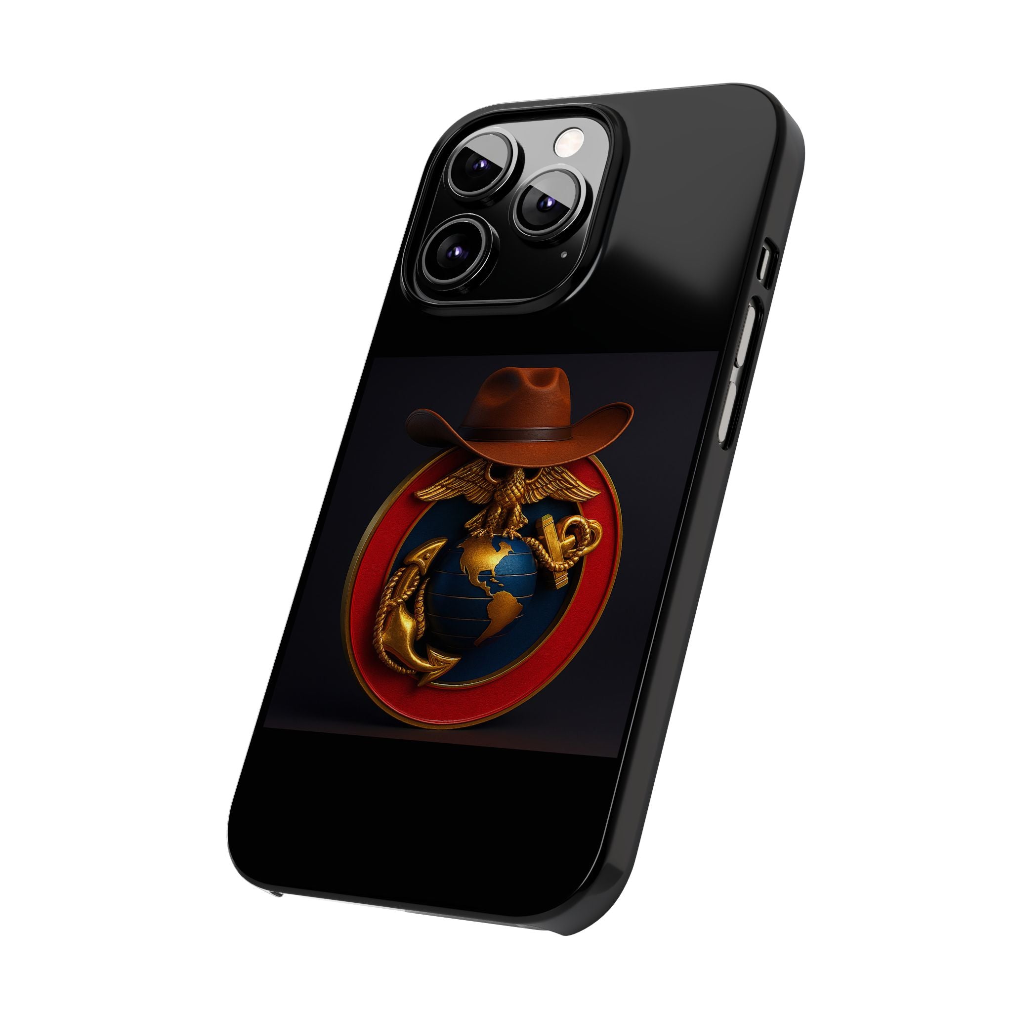 Slim Phone Case with Marine Corps Eagle Globe and Anchor Design