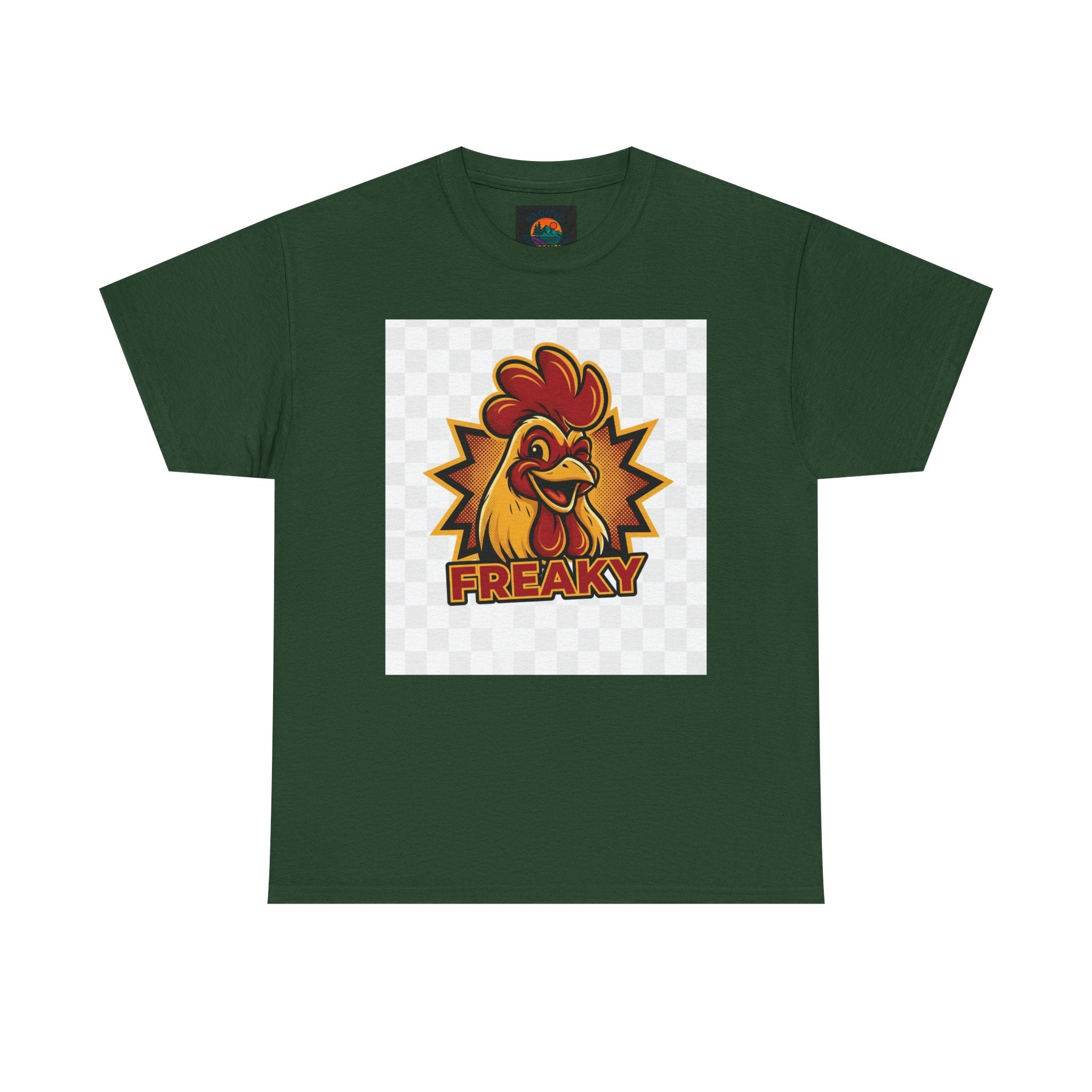 Freaky Rooster Unisex Heavy Cotton Tee - Fun Graphic T-Shirt for Chicken Lovers