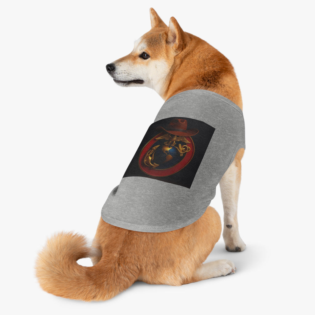 Stylish Pet Tank Top with Earth and Eagle Design for Outdoor Adventures
