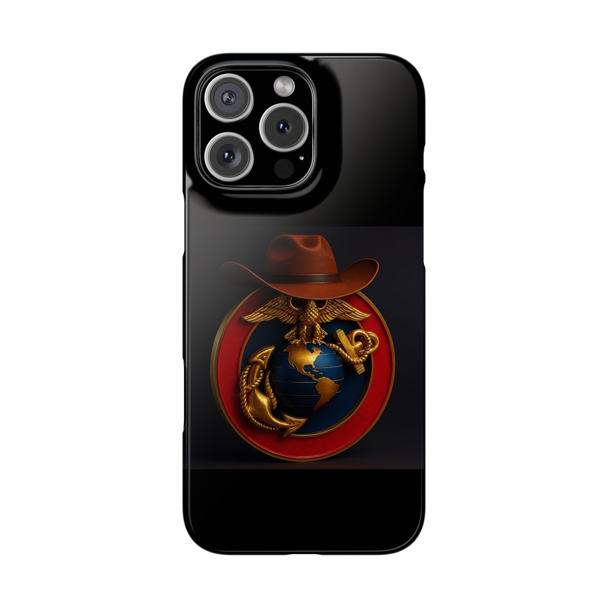 Slim Phone Case with Marine Corps Eagle Globe and Anchor Design