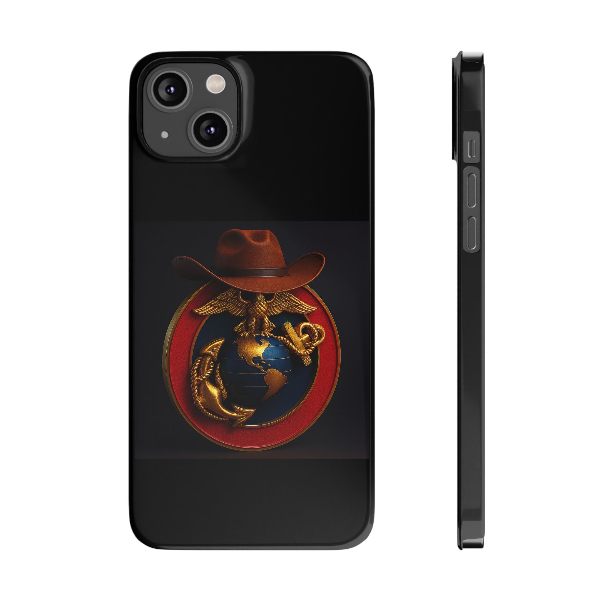 Slim Phone Case with Marine Corps Eagle Globe and Anchor Design