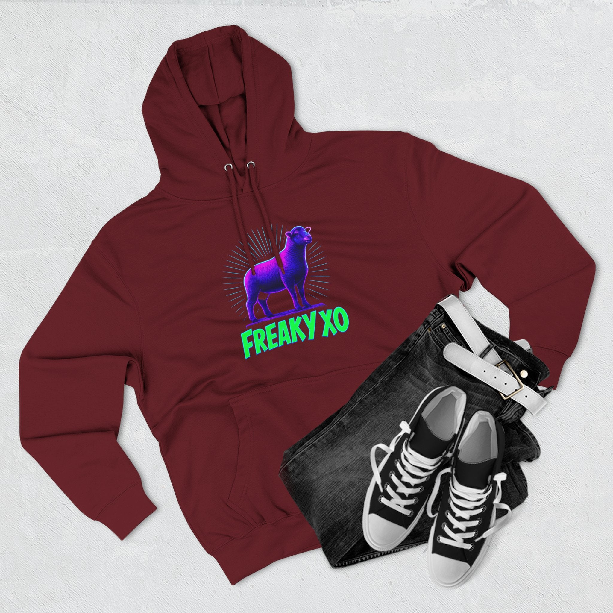 Freaky XO Two-Sided Hoodie - Cozy & Quirky Style for Fun Lovers