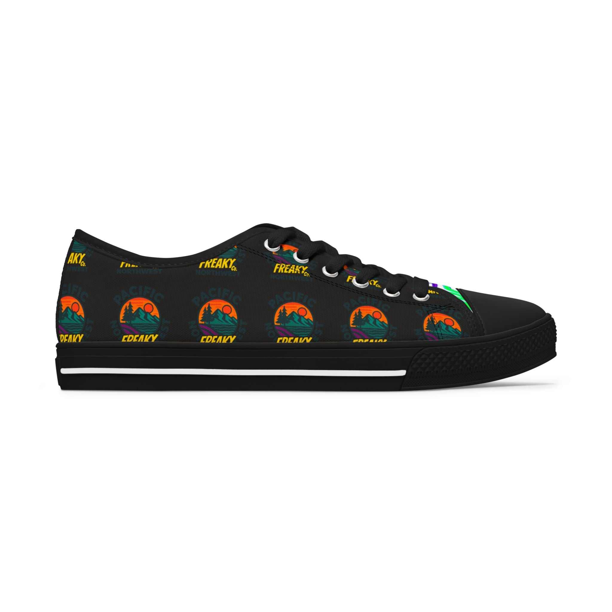 Vibrant Graphic Women's Low Top Sneakers - Perfect for Everyday Style