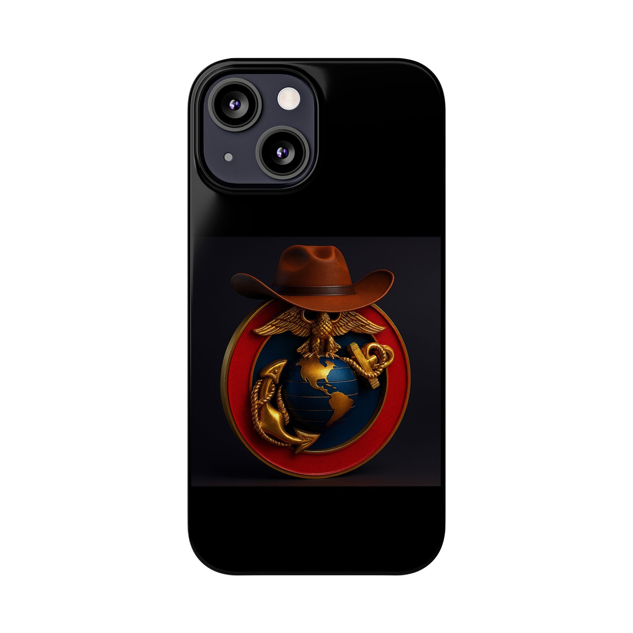 Slim Phone Case with Marine Corps Eagle Globe and Anchor Design