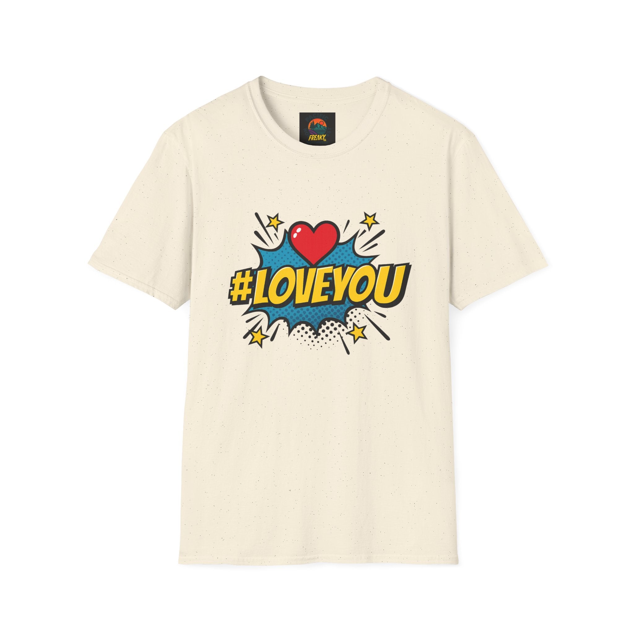 I Love You Pop Art T-Shirt — Retro Comic Heart Design