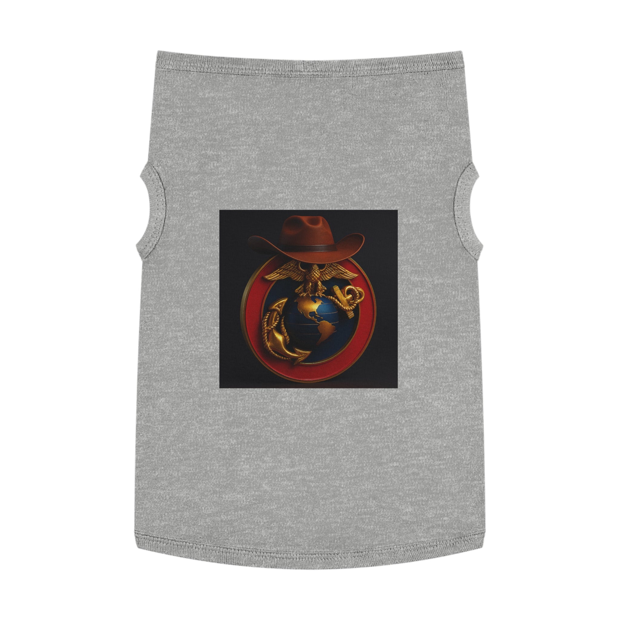 Stylish Pet Tank Top with Earth and Eagle Design for Outdoor Adventures