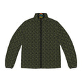 Men's Camo Puffer Jacket – All-Over Olive Green Tactical Pattern