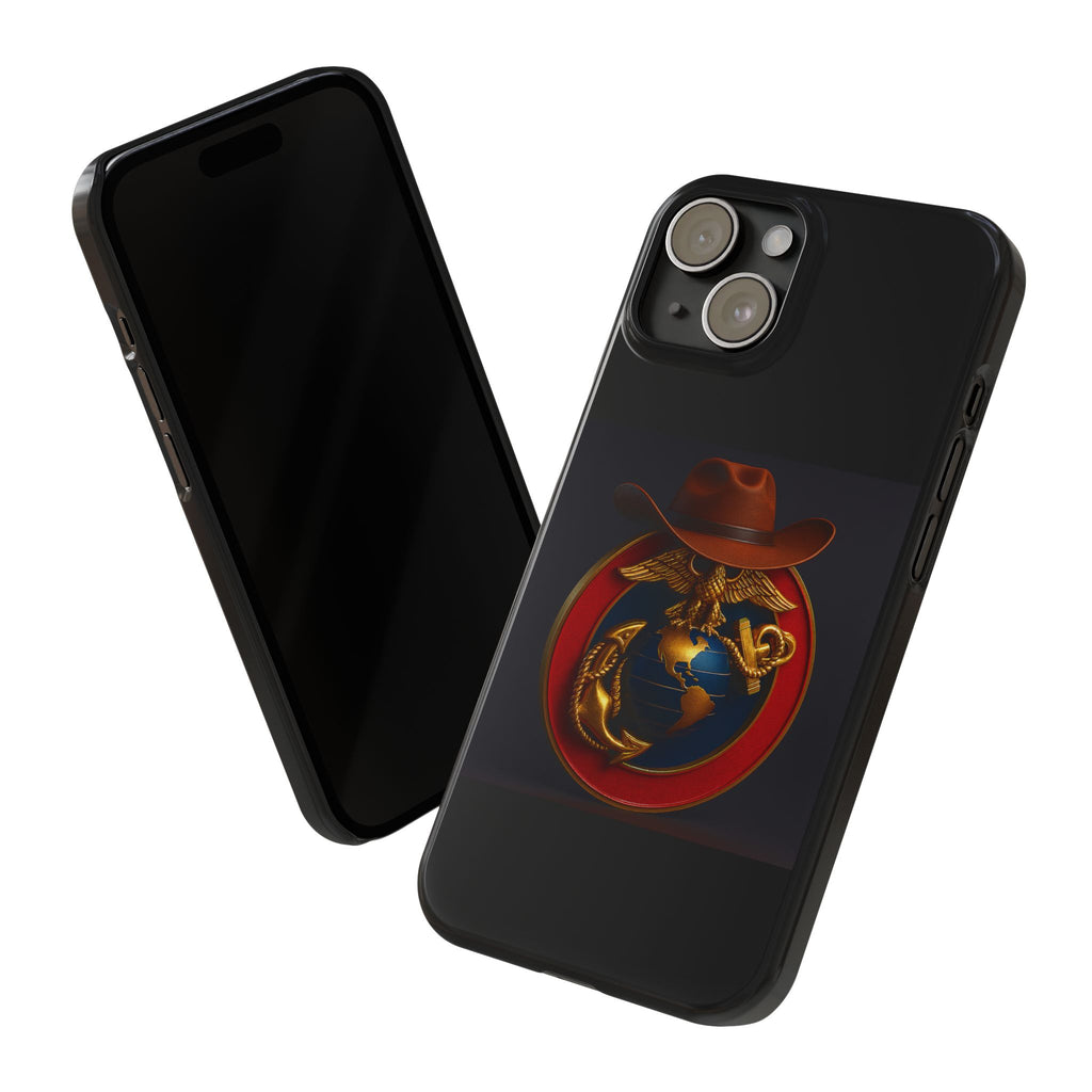 Slim Phone Case with Marine Corps Eagle Globe and Anchor Design