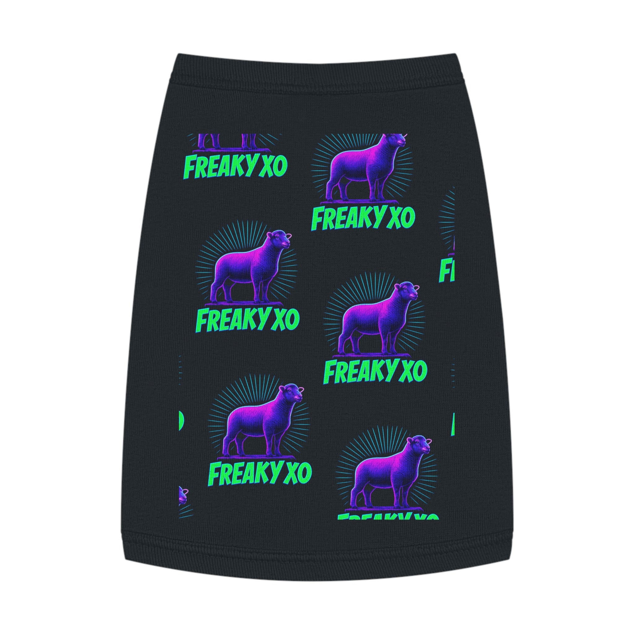 Freaky XO Pet Tank Top - Vibrant Neon Design for Stylish Pets