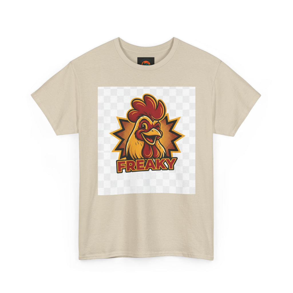 Freaky Rooster Unisex Heavy Cotton Tee - Fun Graphic T-Shirt for Chicken Lovers