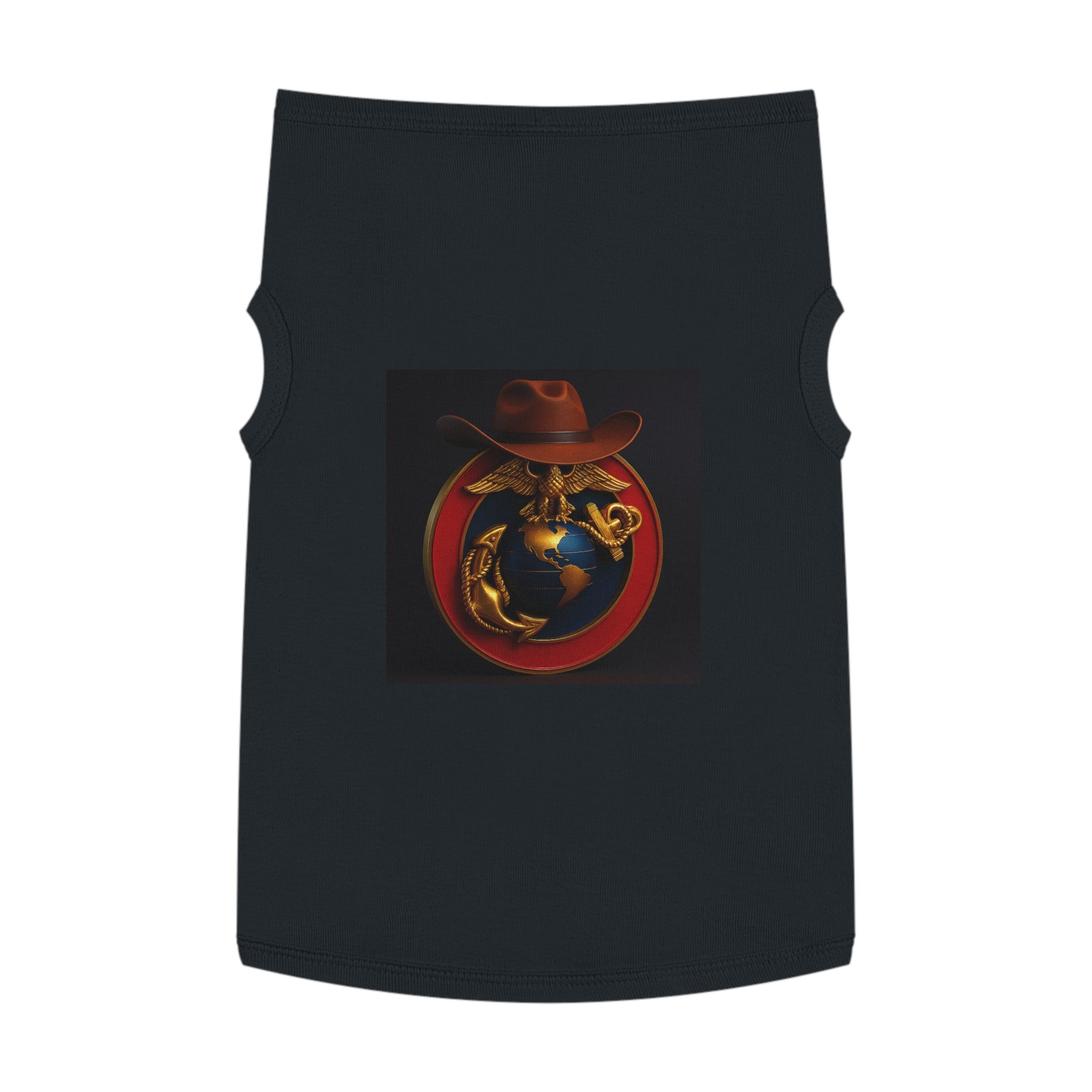 Stylish Pet Tank Top with Earth and Eagle Design for Outdoor Adventures