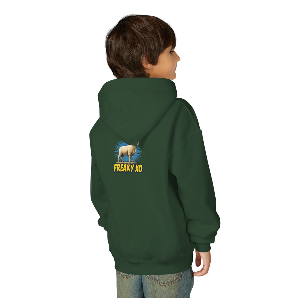Kids Robot Disco Hoodie — 'Freaky Ko' Back Logo Youth Sweatshirt