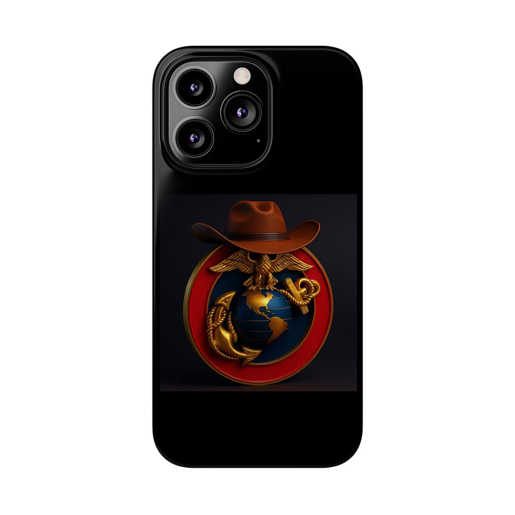 Slim Phone Case with Marine Corps Eagle Globe and Anchor Design