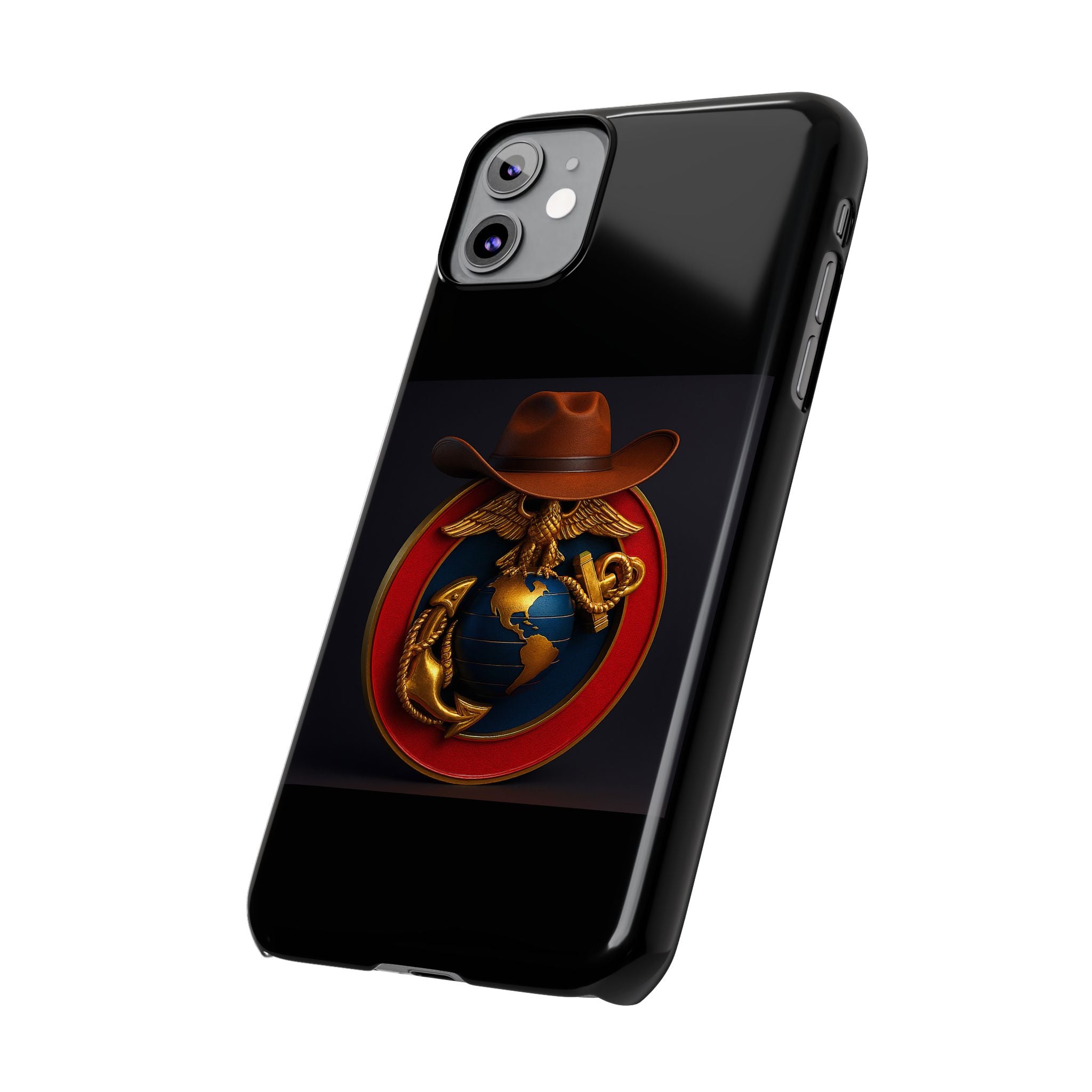 Slim Phone Case with Marine Corps Eagle Globe and Anchor Design
