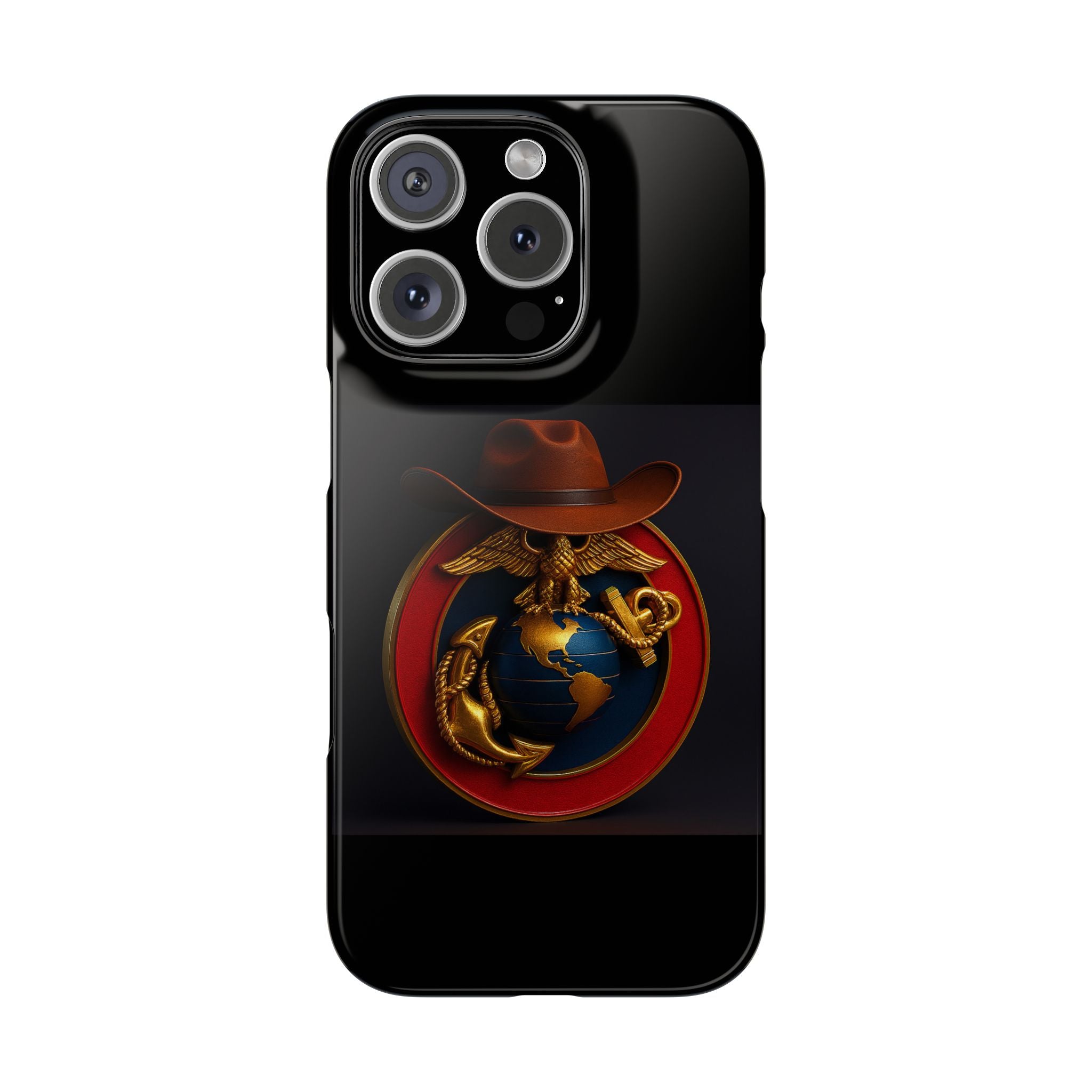 Slim Phone Case with Marine Corps Eagle Globe and Anchor Design