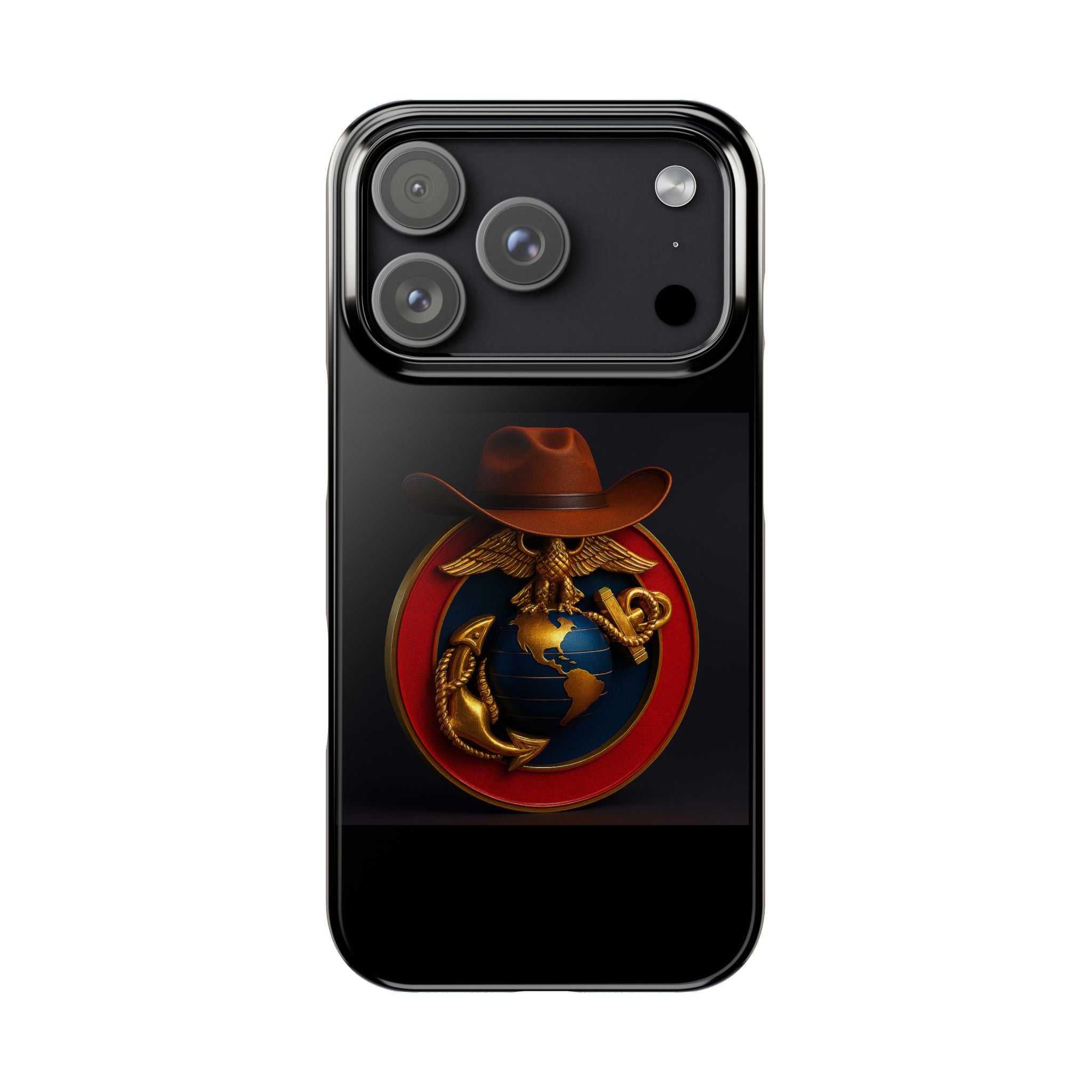 Slim Phone Case with Marine Corps Eagle Globe and Anchor Design
