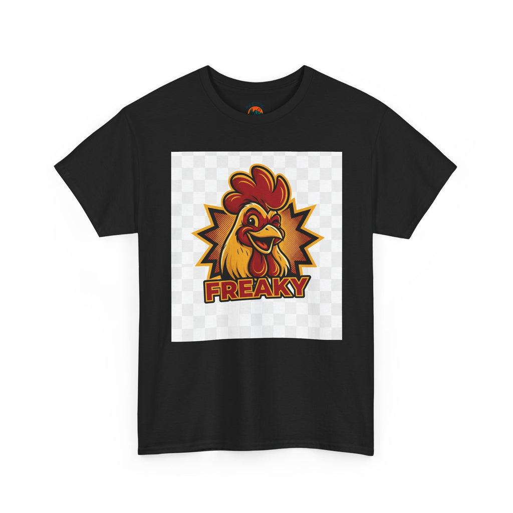 Freaky Rooster Unisex Heavy Cotton Tee - Fun Graphic T-Shirt for Chicken Lovers