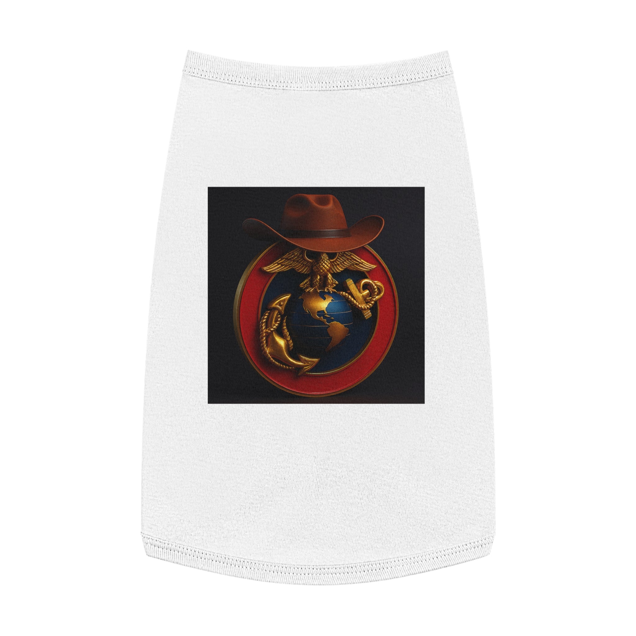 Stylish Pet Tank Top with Earth and Eagle Design for Outdoor Adventures