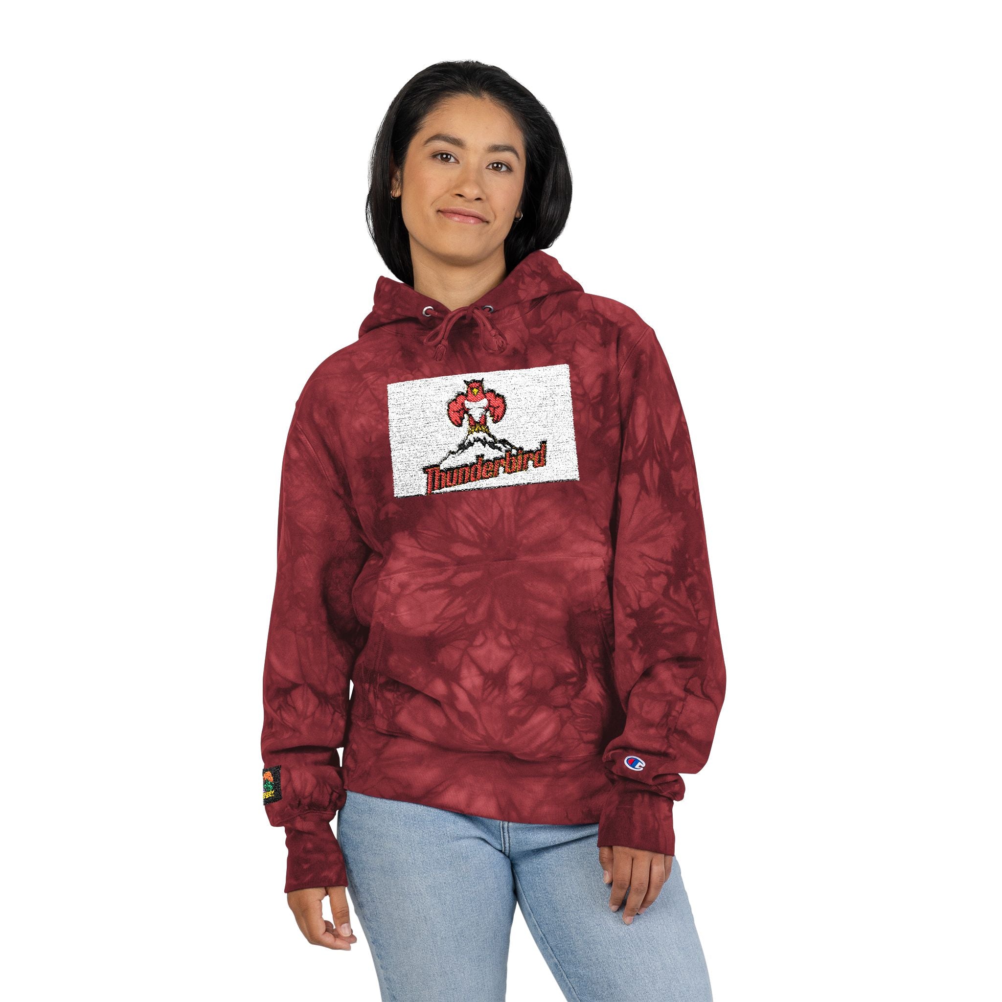 Tie-Dye Embroidered Unisex Champion Hoodie - Stylish Comfort for Every Occasion