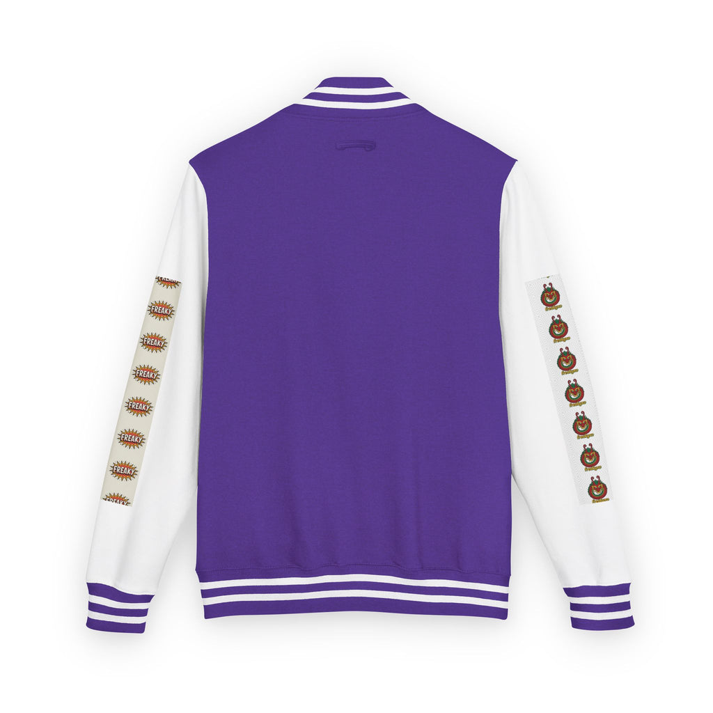 Retro Letterman Jacket with Cheerful Graphics