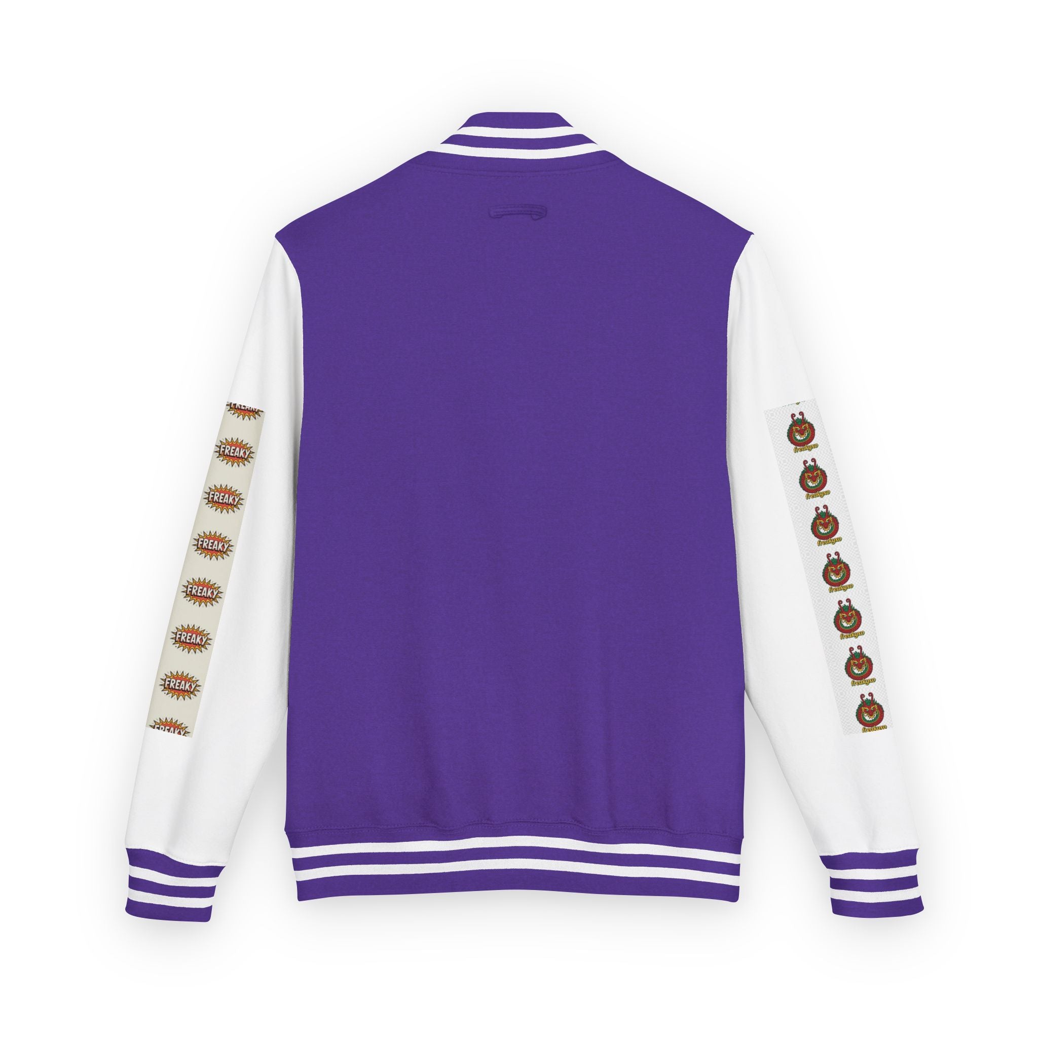 Retro Letterman Jacket with Cheerful Graphics