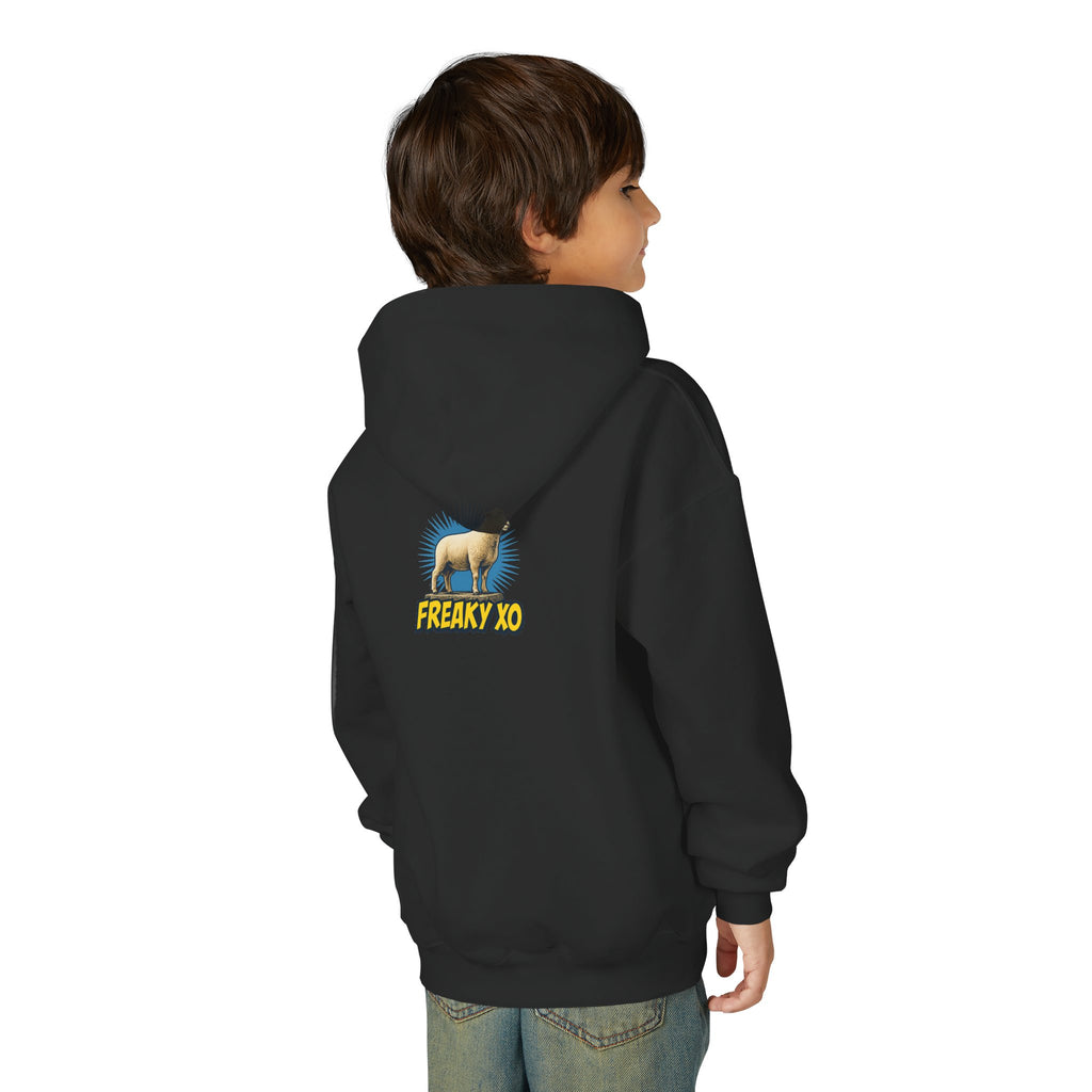 Kids Robot Disco Hoodie — 'Freaky Ko' Back Logo Youth Sweatshirt