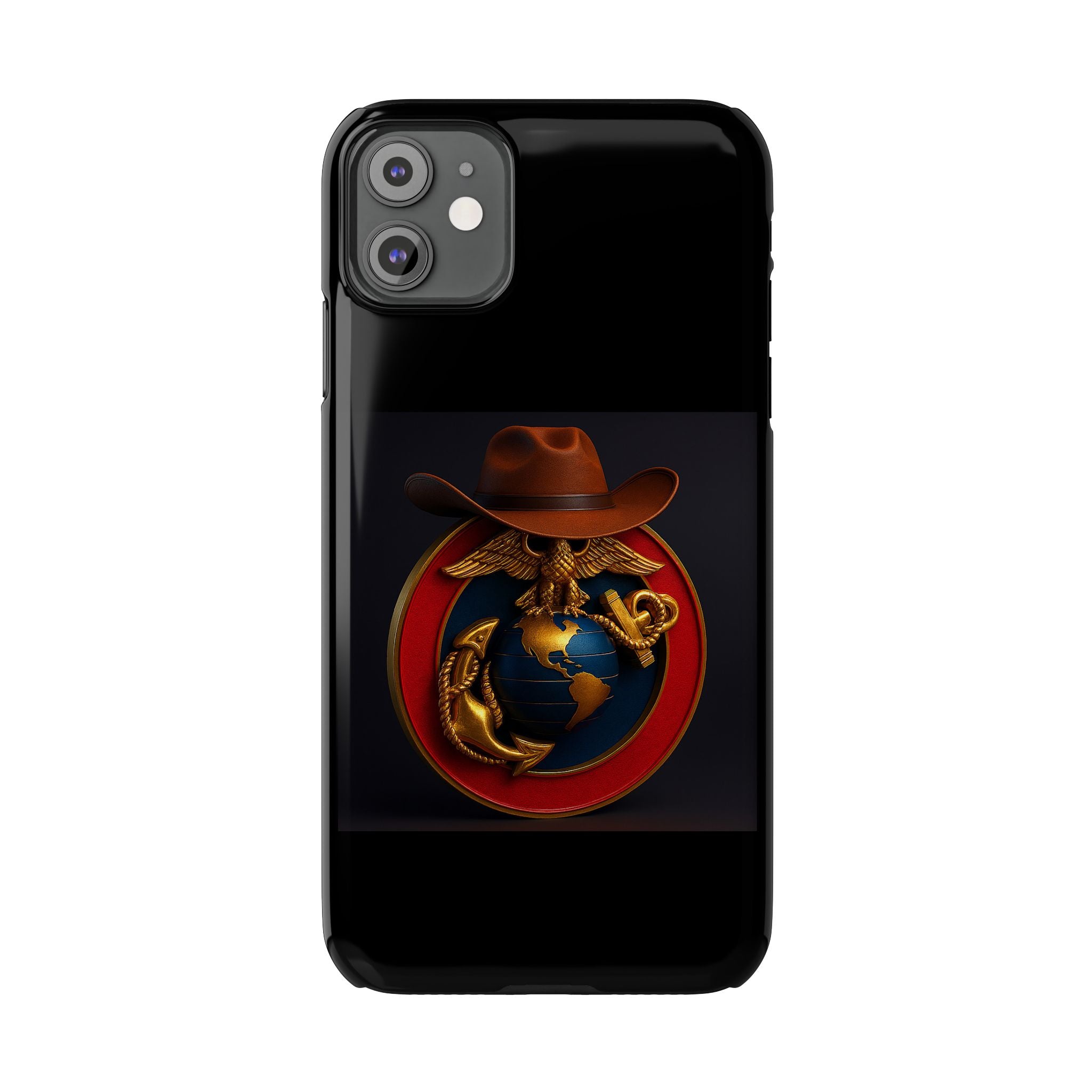 Slim Phone Case with Marine Corps Eagle Globe and Anchor Design