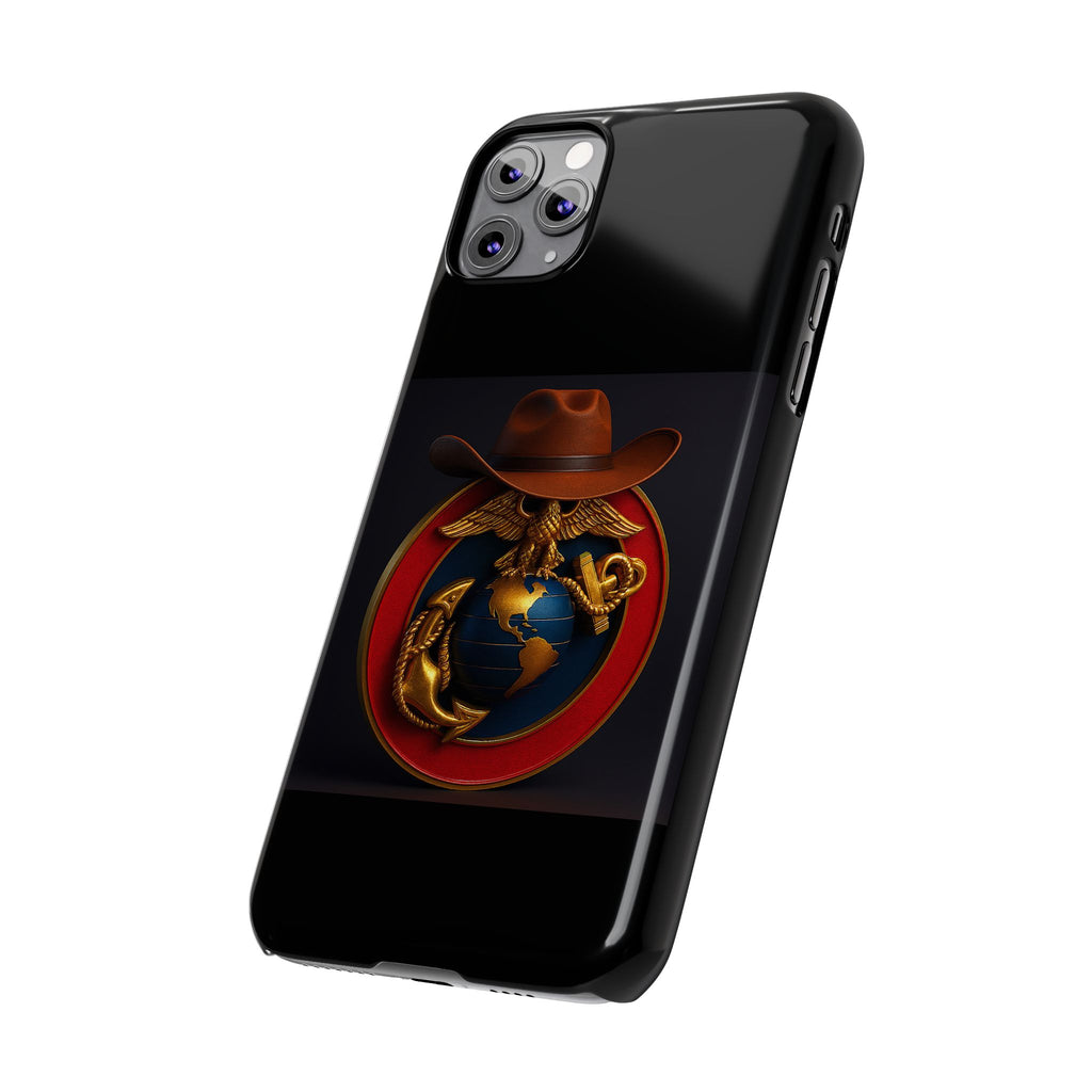 Slim Phone Case with Marine Corps Eagle Globe and Anchor Design