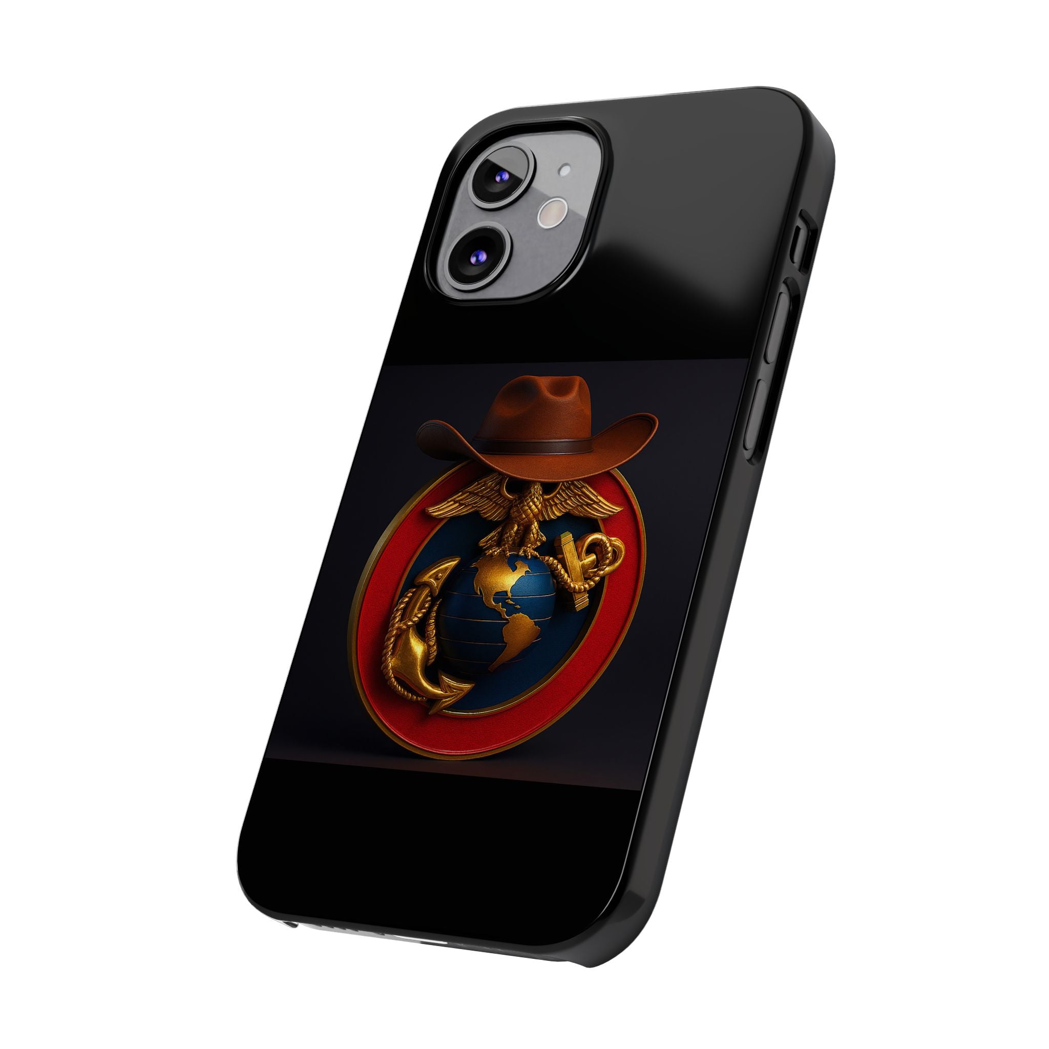 Slim Phone Case with Marine Corps Eagle Globe and Anchor Design