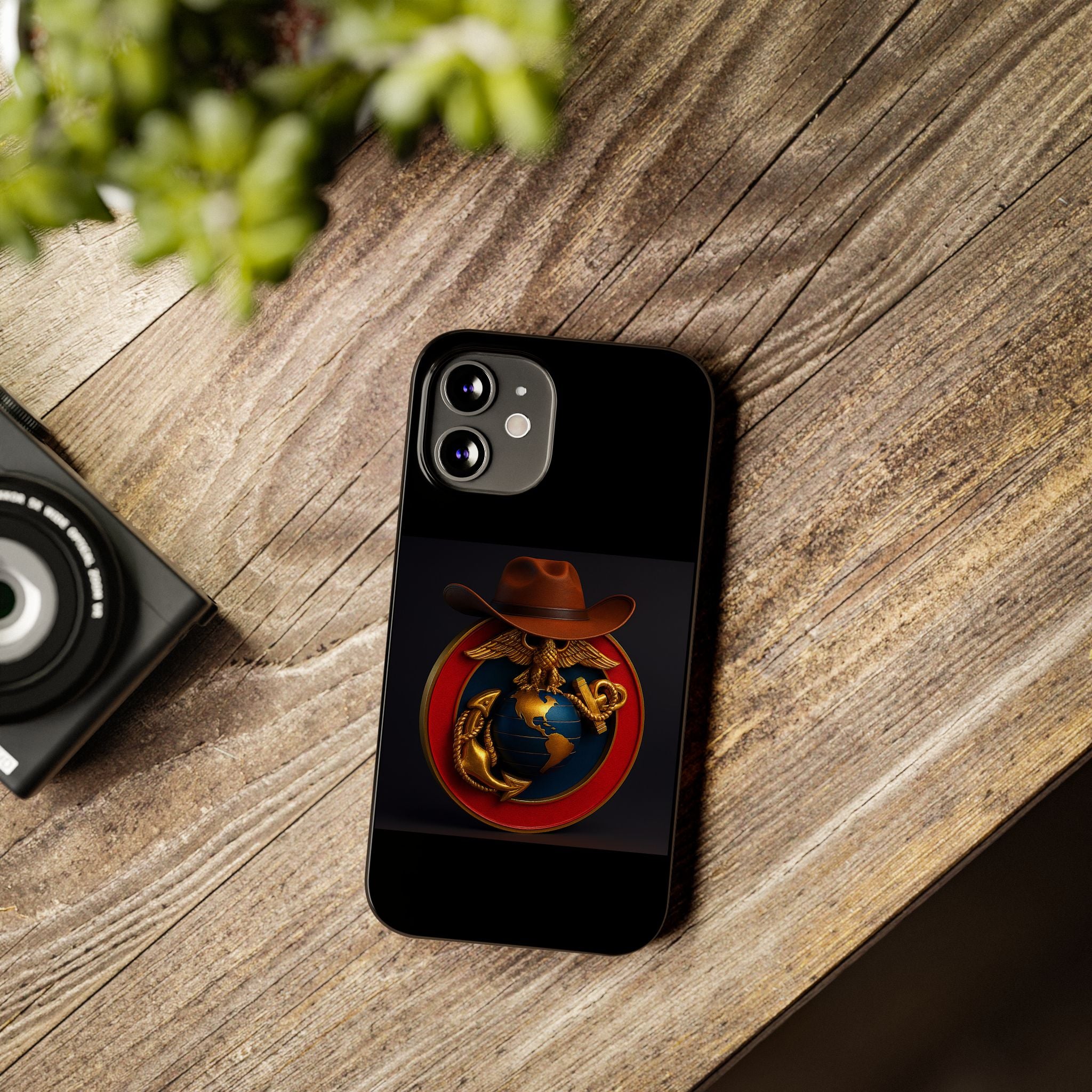 Slim Phone Case with Marine Corps Eagle Globe and Anchor Design