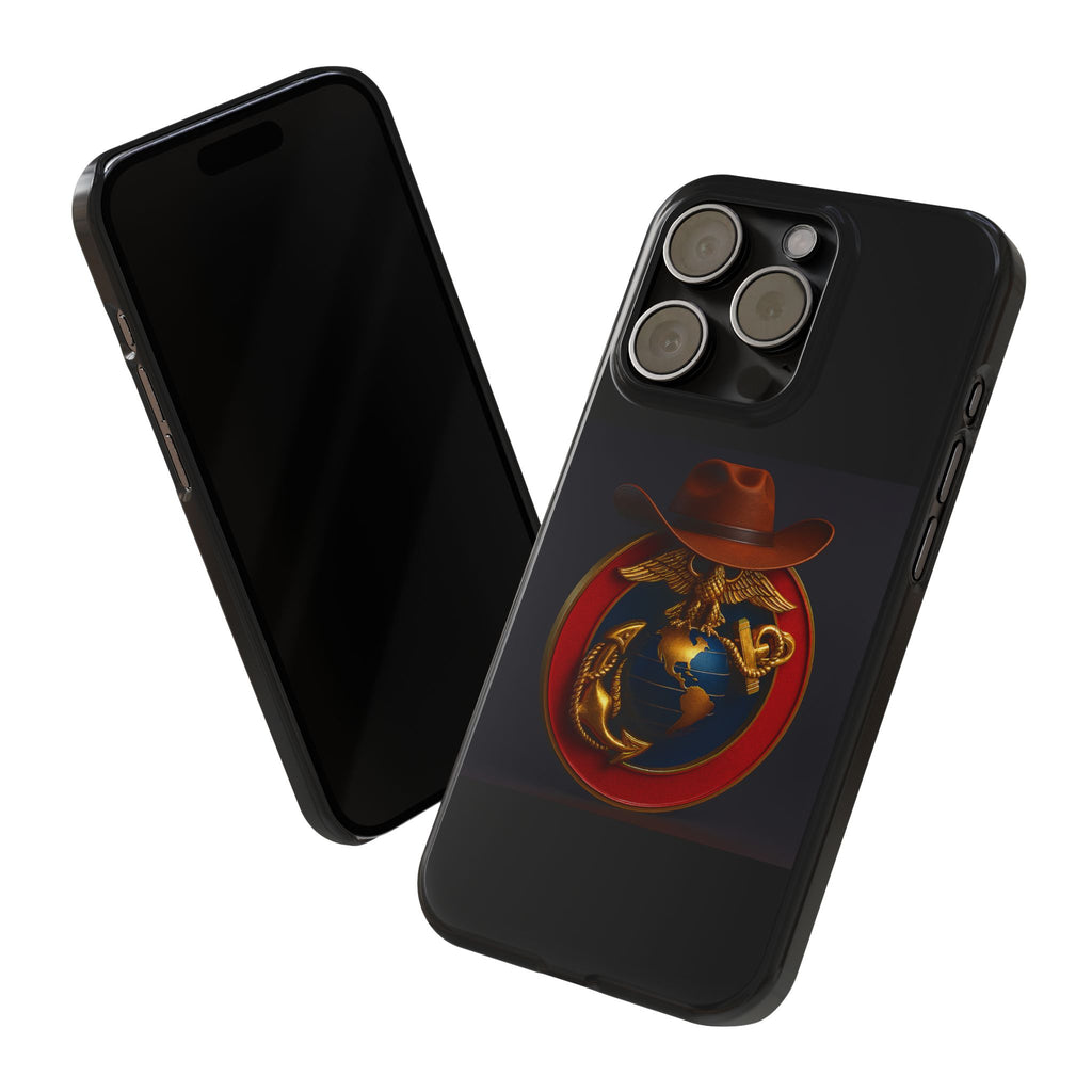 Slim Phone Case with Marine Corps Eagle Globe and Anchor Design
