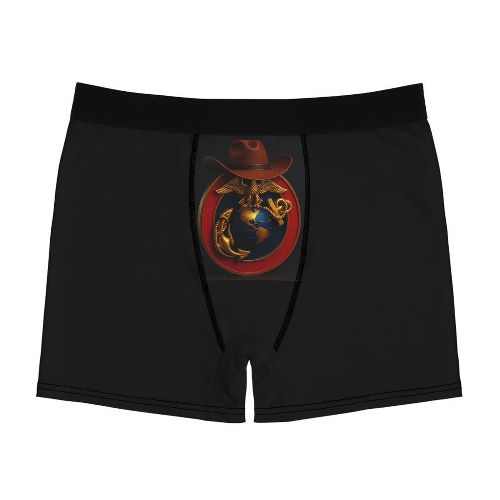 Marine-Themed Boxer Briefs - Cowboy Up Design