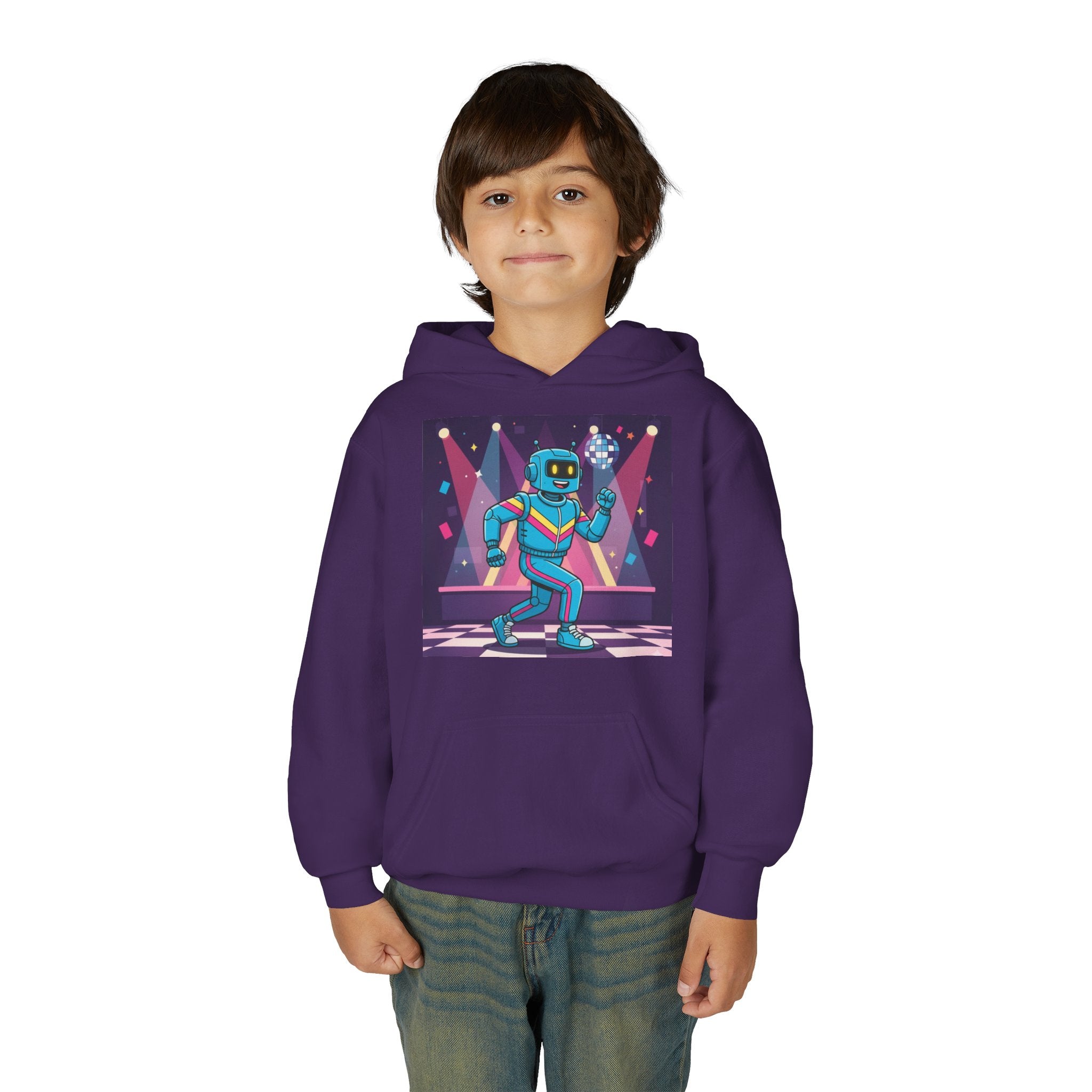 Kids Robot Disco Hoodie — 'Freaky Ko' Back Logo Youth Sweatshirt