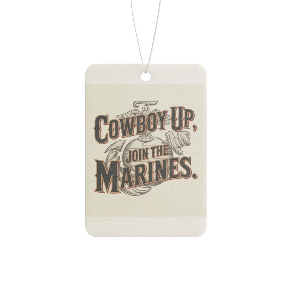 Veteran's Car Air Freshener - Cowboy Up, Join the Marines